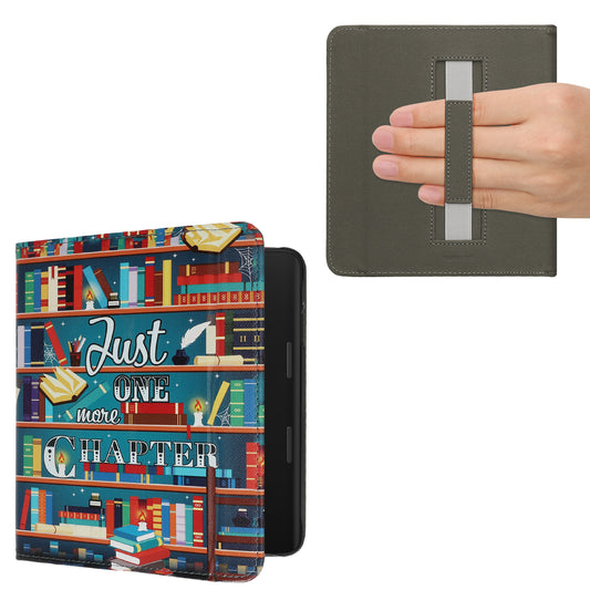 kwmobile Protective Case for Tolino Epos 3 Cover - eReader Flip Case with Hand Strap and Auto Sleep Function