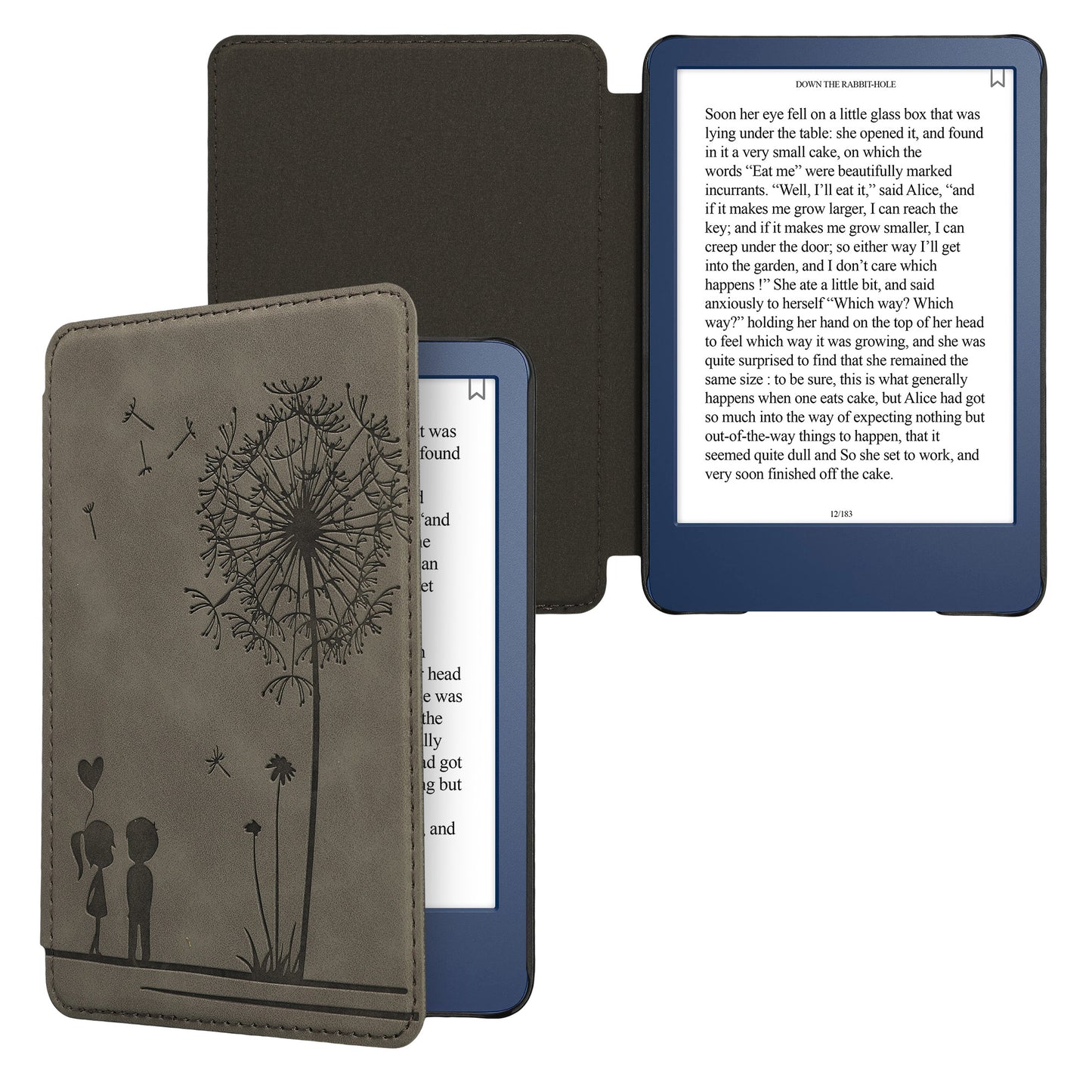 kwmobile Protective Case for Amazon Kindle (2022/2024) Cover - eReader Case Made of Faux Leather with Auto Sleep Function