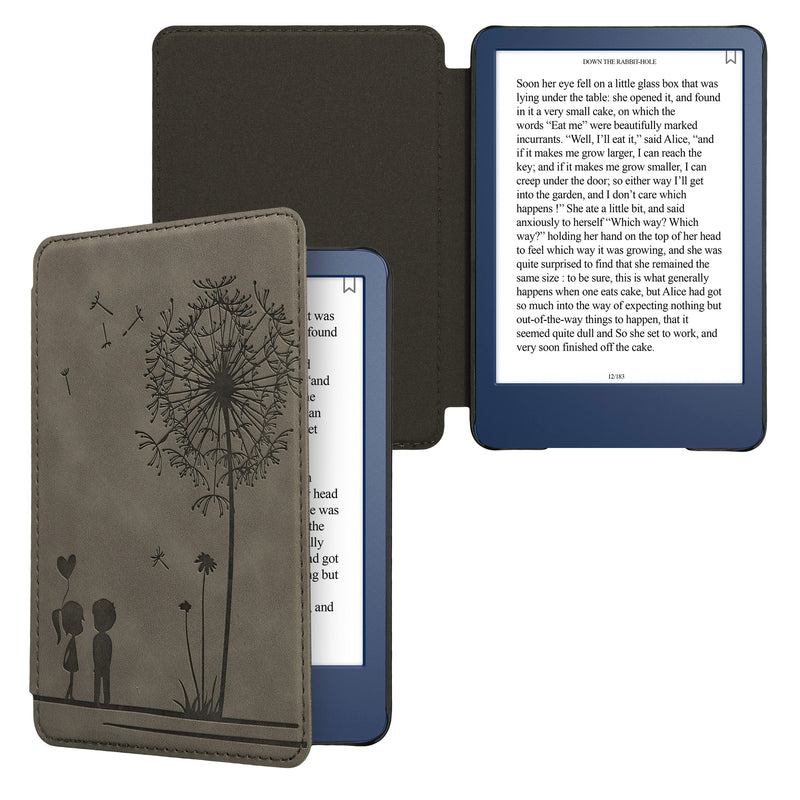 kwmobile Protective Case for Amazon Kindle (2022/2024) Cover - eReader Case Made of Faux Leather with Auto Sleep Function