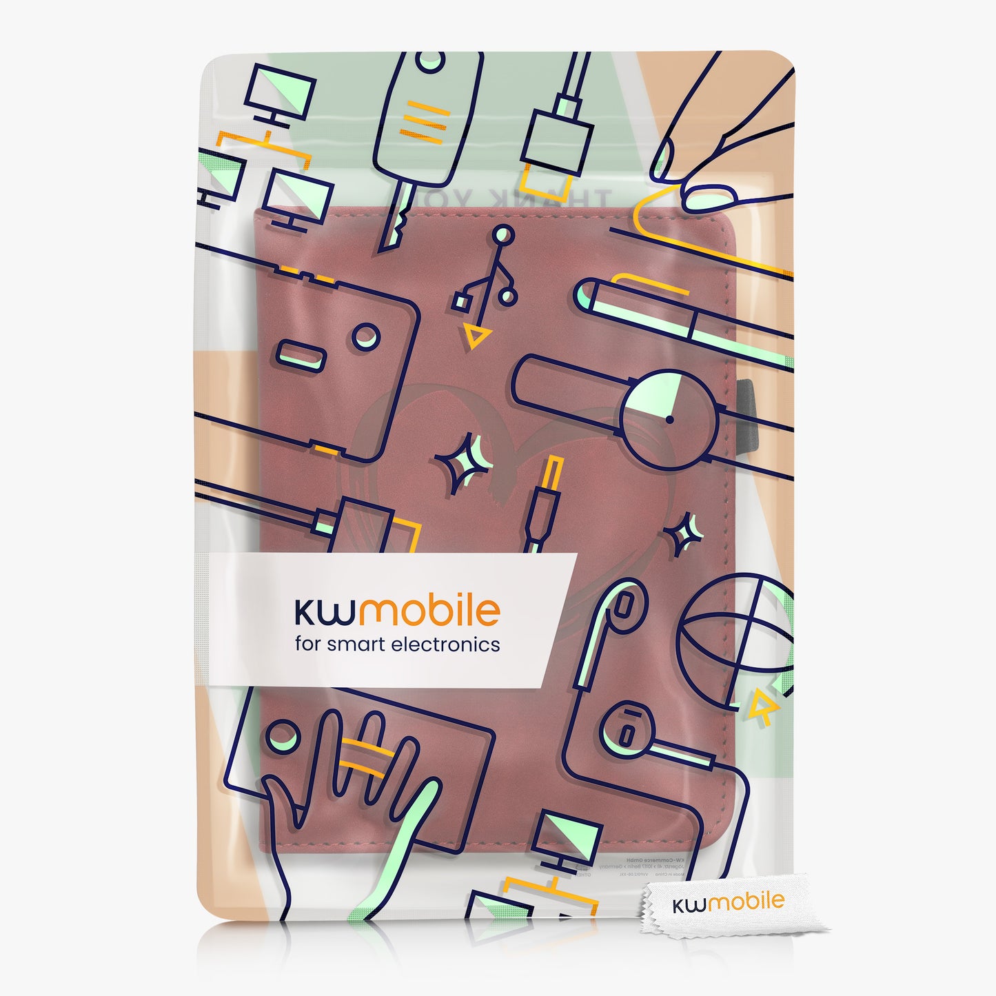 kwmobile Schutzhülle kompatibel mit Kobo Clara 2E / Tolino Shine 4 Flip Hülle - Cover mit Handschlaufe - [dsg03]