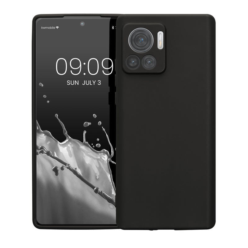kwmobile Handyhülle für Motorola Edge 30 Ultra Hülle - weiches Handy Silikon Case - Schutzhülle Cover - Schwarz matt