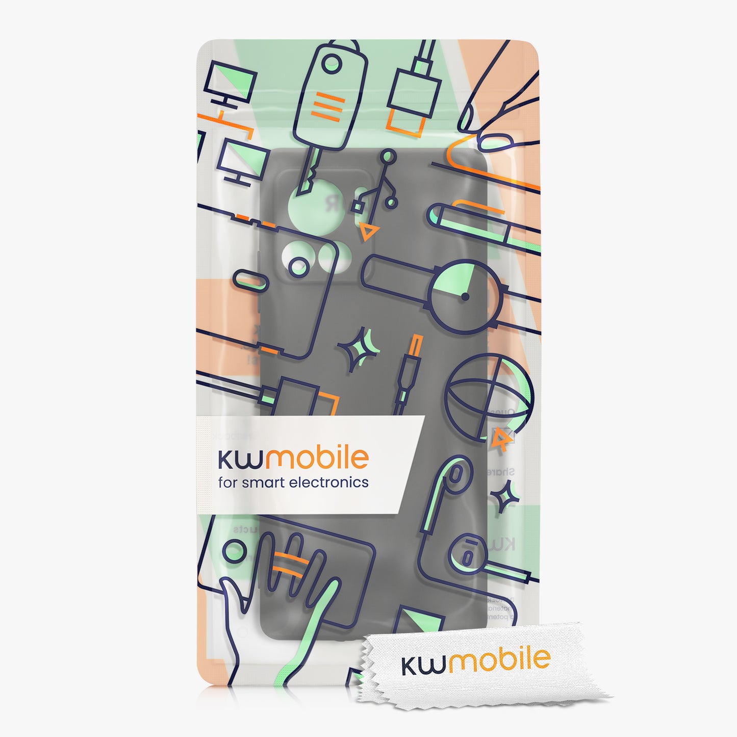 kwmobile Handyhülle für Motorola Edge 30 Ultra Hülle - weiches Handy Silikon Case - Schutzhülle Cover - Schwarz matt
