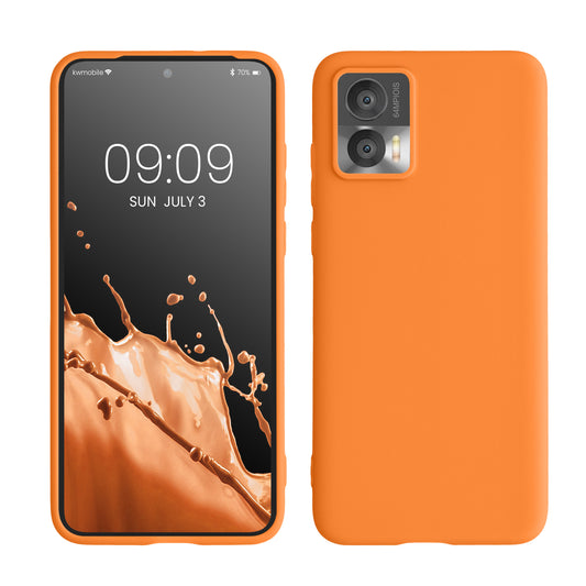 kwmobile Handyhülle für Motorola Edge 30 Neo Hülle - TPU Case - Kabelloses Laden - Schutzhülle Cover in Fruity Orange Fruity Orange  