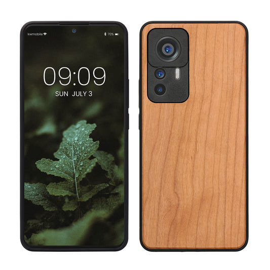 Wooden case with TPU bumper for Xiaomi 12T / 12T Pro Cherry Wood