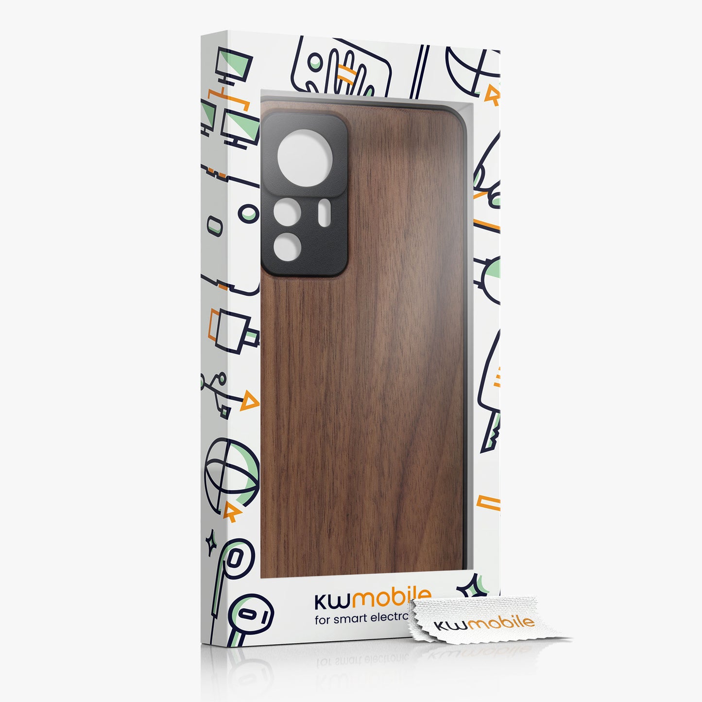 Wooden case with TPU bumper for Xiaomi 12T / 12T Pro Cherry Wood