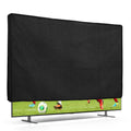 kwmobile 65" TV Abdeckung Indoor - Fernseher Hülle Bildschirmschutz Abdeckung - TV Bildschirm Staubschutzhülle - Fernsehabdeckung - Leinen Schwarz Schwarz  