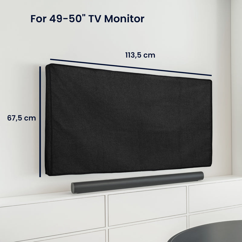 kwmobile 49-50’’ TV Abdeckung Indoor - Fernseher Hülle Bildschirmschutz Abdeckung - TV Bildschirm Staubschutzhülle