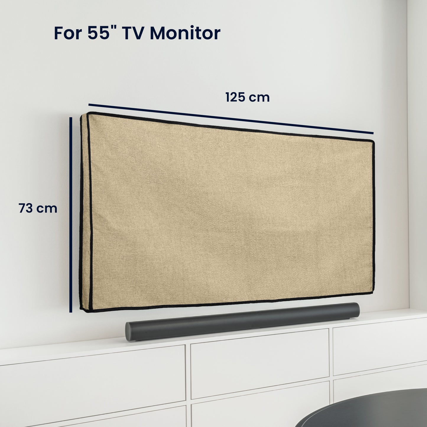 kwmobile Cover Compatible with 24-26" Monitor Protective Cover Dust Cover Hood for PC Screen Computer Screen Cover Dust Hood