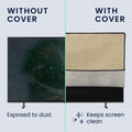 kwmobile Cover Compatible with 24-26" Monitor Protective Cover Dust Cover Hood for PC Screen Computer Screen Cover Dust Hood