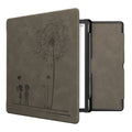 kwmobile Schutzhülle für Amazon Kindle Scribe (2022/2024) Hülle - eReader Case aus Kunstleder mit Auto Sleep Funktion - Pusteblume Love mit Grau Grau  [dsg02]