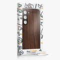 Samsung Galaxy S23 Shockproof Hard Case with TPU Bumper Walnut Wood