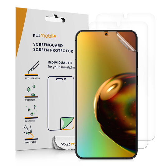 kwmobile 3x Displayschutzfolie kompatibel mit Samsung Galaxy S23 Plus Folie - klare Schutzfolien Set in transparent Transparent  
