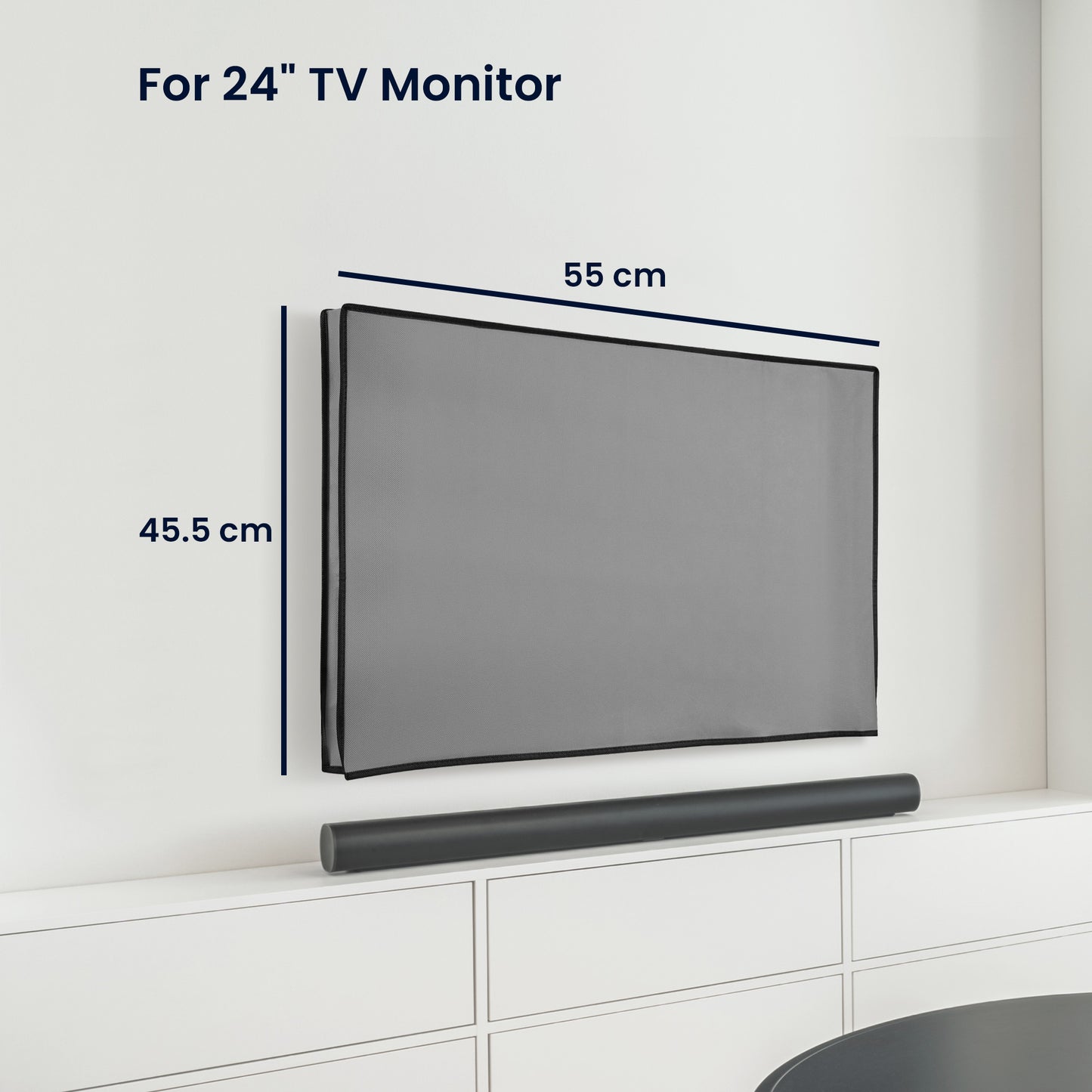 kwmobile 24’’ TV Abdeckung Indoor - Fernseher Hülle Bildschirmschutz Abdeckung - TV Bildschirm Staubschutzhülle