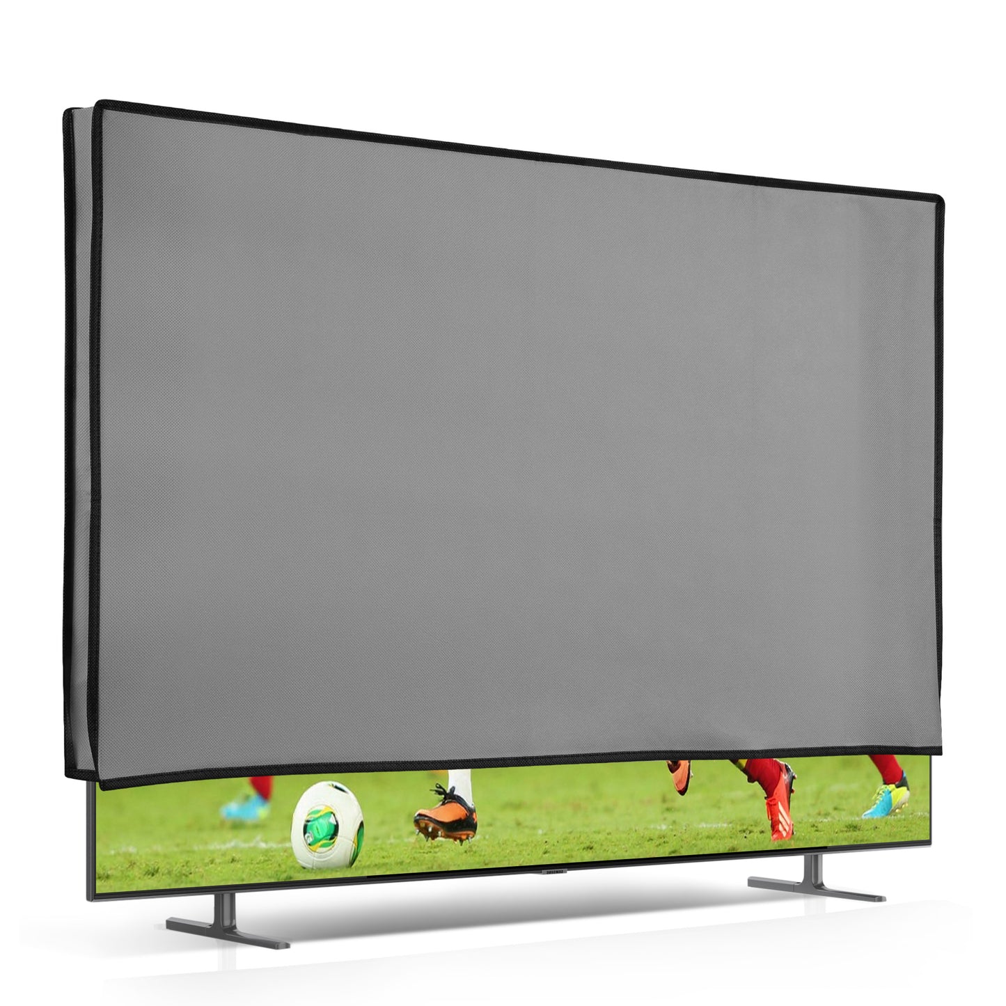 kwmobile 24" TV Abdeckung Indoor - Fernseher Hülle Bildschirmschutz Abdeckung - TV Bildschirm Staubschutzhülle - Fernsehabdeckung - Hellgrau Hellgrau  
