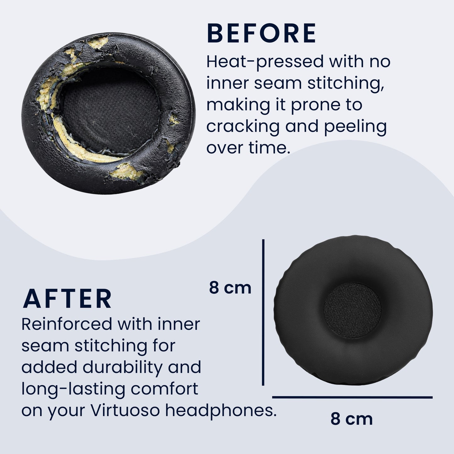 kwmobile Ear Pads for Sony WH-XB700 Headphones Replacement Parts Over Ear Headphones