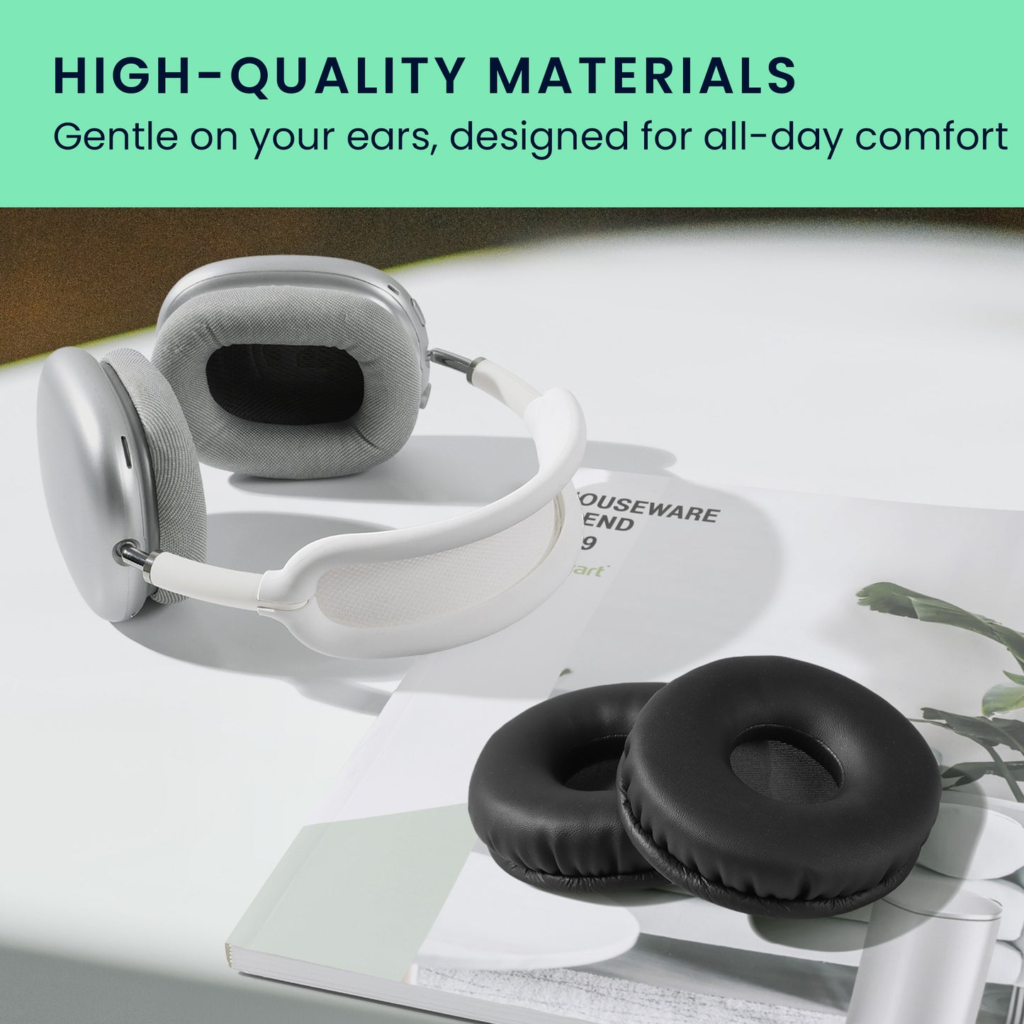kwmobile Ear Pads for Sony WH-XB700 Headphones Replacement Parts Over Ear Headphones