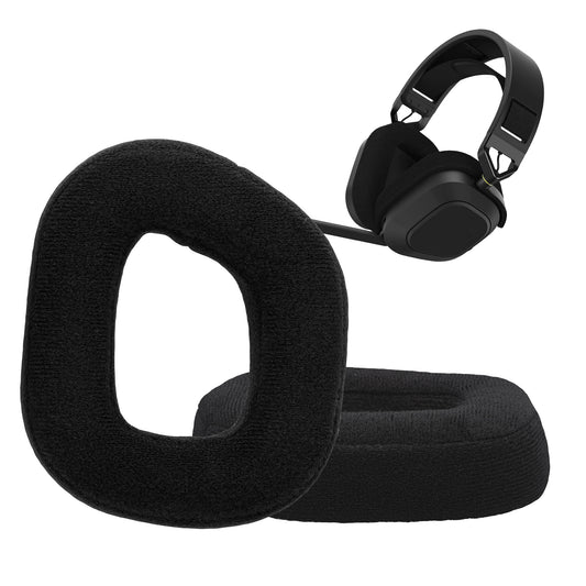 kwmobile 2x Velours Ohr Polster für Corsair HS80 Ohrpolster - Ersatz Ohrpolster - Kopfhörer Ersatzteile - Kopfhörer Ersatzpolster für Over Ear Headphones Schwarz  