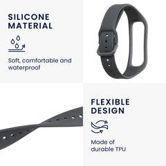 kwmobile Silikon Uhrenarmband für Samsung Galaxy Fit 2 Armband - Ersatzarmband für Fitnesstracker - Wechselarmband