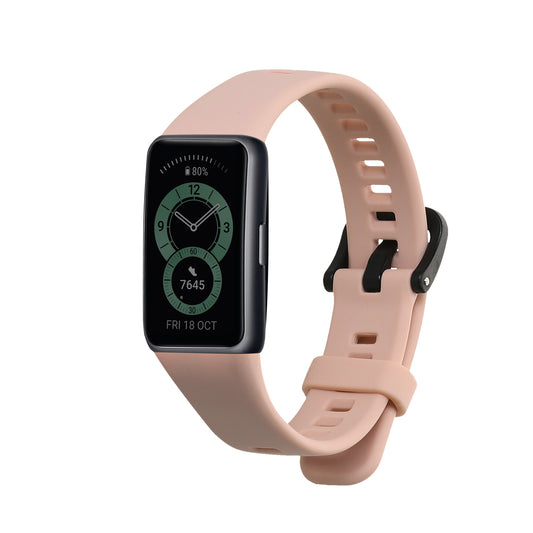 kwmobile Silikon Uhrenarmband für Huawei Band 6 Armband - Ersatzarmband für Fitnesstracker - Wechselarmband Smartwatch - Altrosa Altrosa  