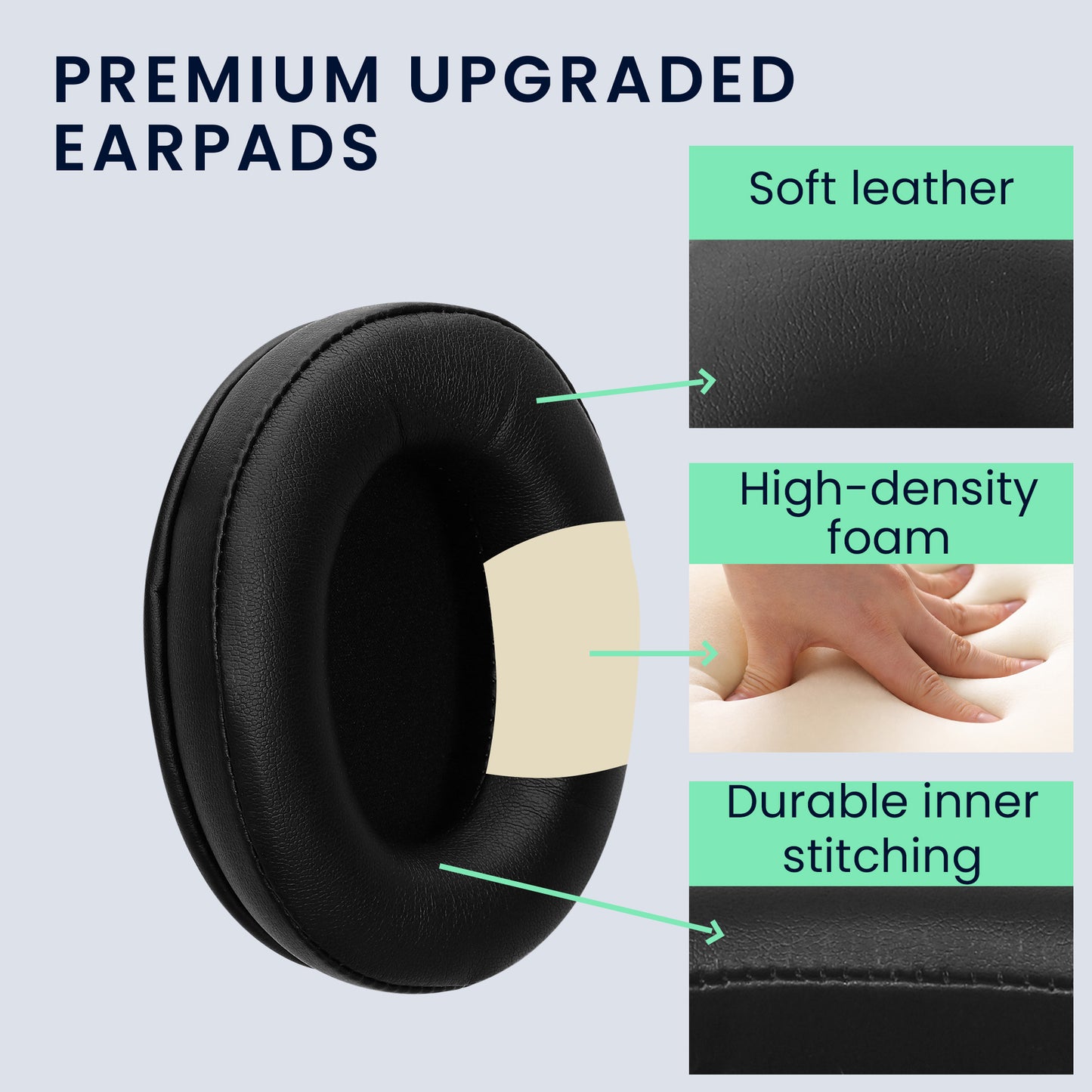 kwmobile Ear Pads for Kingston HyperX Cloud Stinger / Cloud Stinger S / Cloud Stinger Core / Cloud Mix Ear Cushions Replacement Earpads Headphone Replacement Parts Headphone Replacement Pads for Over Ear Headphones
