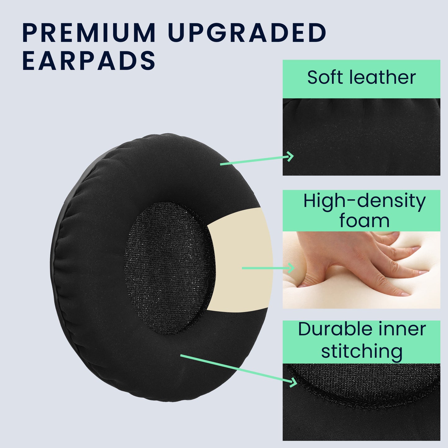 kwmobile Ear Pads for Sennheiser Urbanite XL Earpads Replacement Earpads Headphone Replacement Parts Headphone Replacement Pads for Over Ear Headphones