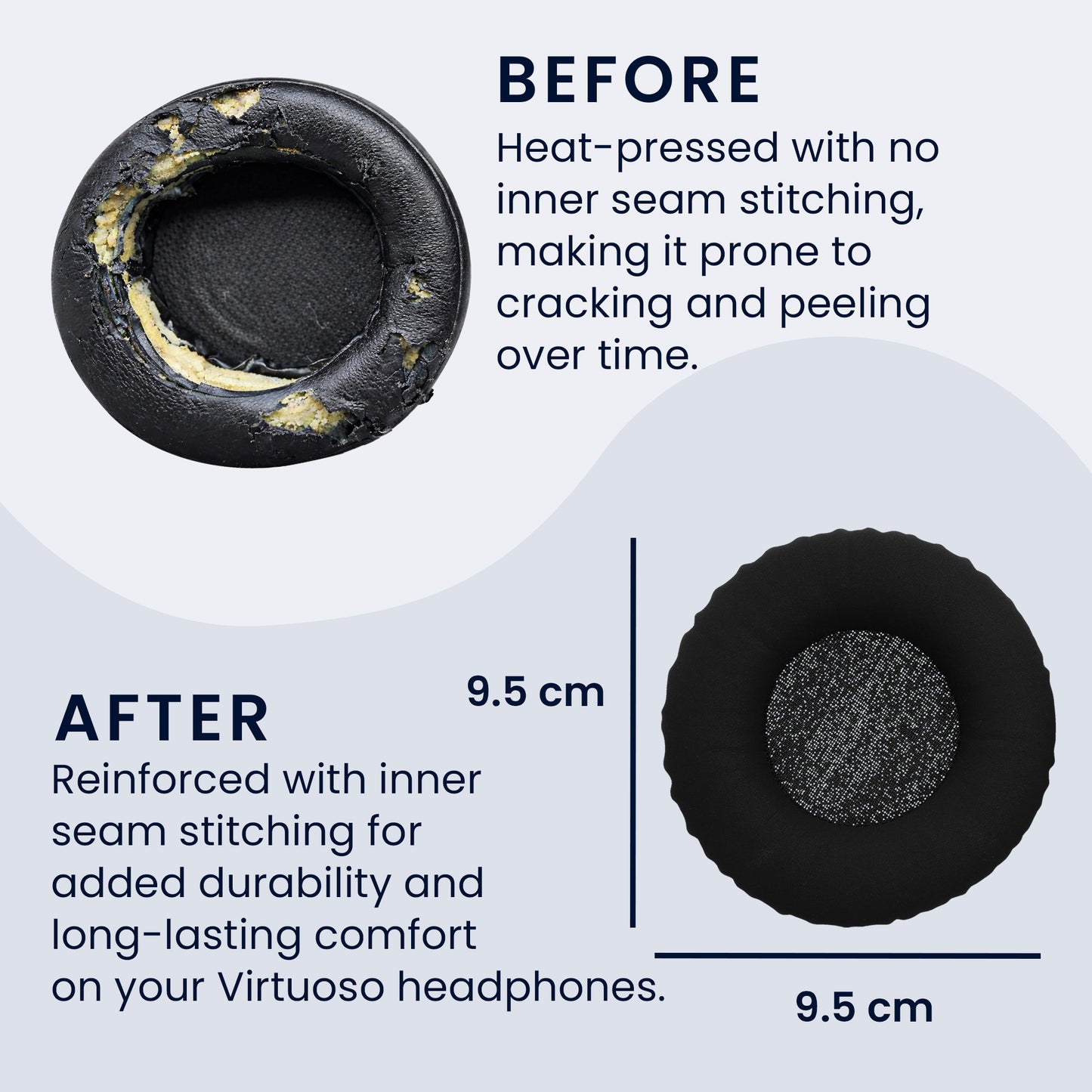 kwmobile Ear Pads for Sennheiser Urbanite XL Earpads Replacement Earpads Headphone Replacement Parts Headphone Replacement Pads for Over Ear Headphones