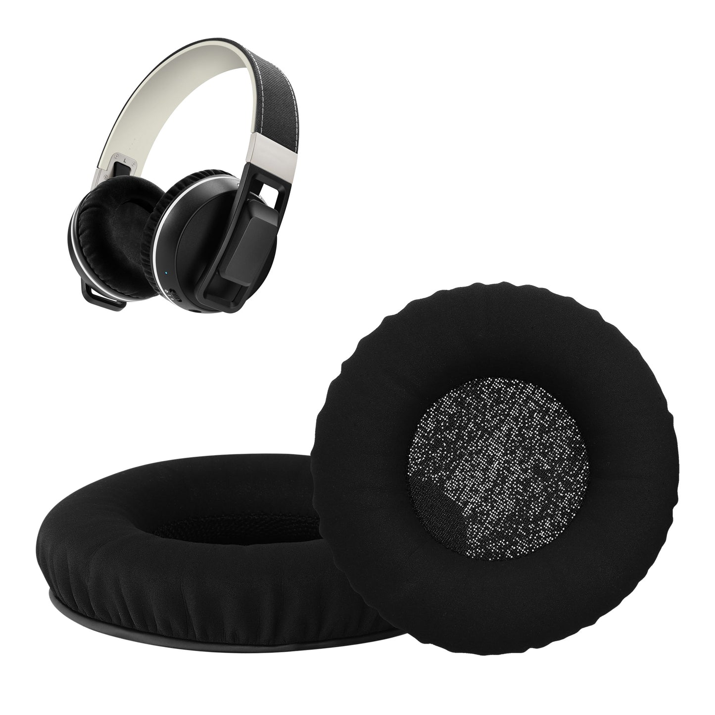 kwmobile 2x Ohr Polster für Sennheiser Urbanite XL Ohrpolster - Ersatz Ohrpolster - Kopfhörer Ersatzteile - Kopfhörer Ersatzpolster für Over Ear Headphones Schwarz  