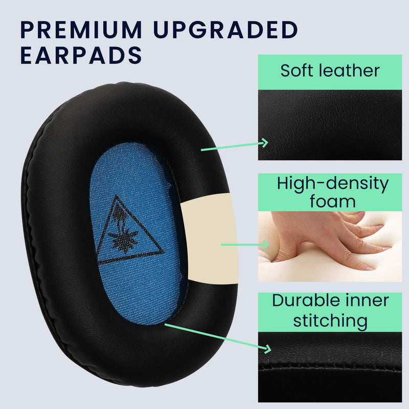 kwmobile Ear Pads for Turtle Beach Recon 70 / Recon 50 / Recon 60P / Stealth 500 / 600 / 700 Ear Cushions Replacement Headphone Spare Parts Over Ear Headphones