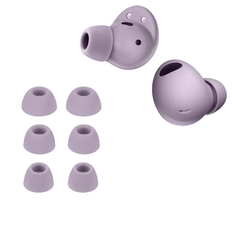 kwmobile 6x Silikonaufsätze für Samsung Galaxy Buds 2 Pro - Ersatz Ohrstöpsel in 3 Größen - Ear Tips für In-Ear Kopfhörer - Zubehör Ersatzpolster in Lavendel Lavendel  