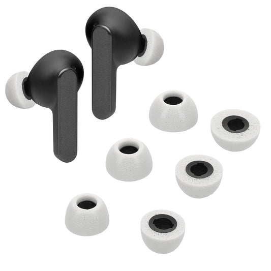 kwmobile 6x Aufsätze für JBL Live Pro 2 TWS Ersatz Ohrstöpsel - 3 Größen - Ear Tips für In-Ear Kopfhörer - Zubehör Ersatzpolster in Weiß Weiß  