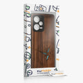 Wooden Hard Case with TPU Bumper for Xiaomi Redmi Note 12 Pro 5G Vintage Compass with Mother of Pearl