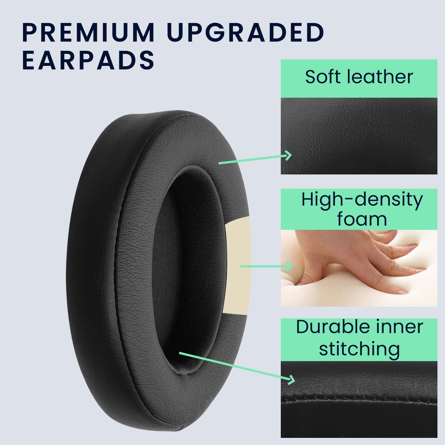 kwmobile Ear Pads for DOQAUS Ear Cushions Replacement Ear Pads Headphone Spares Headphone Replacement Pads Over Ear Headphones