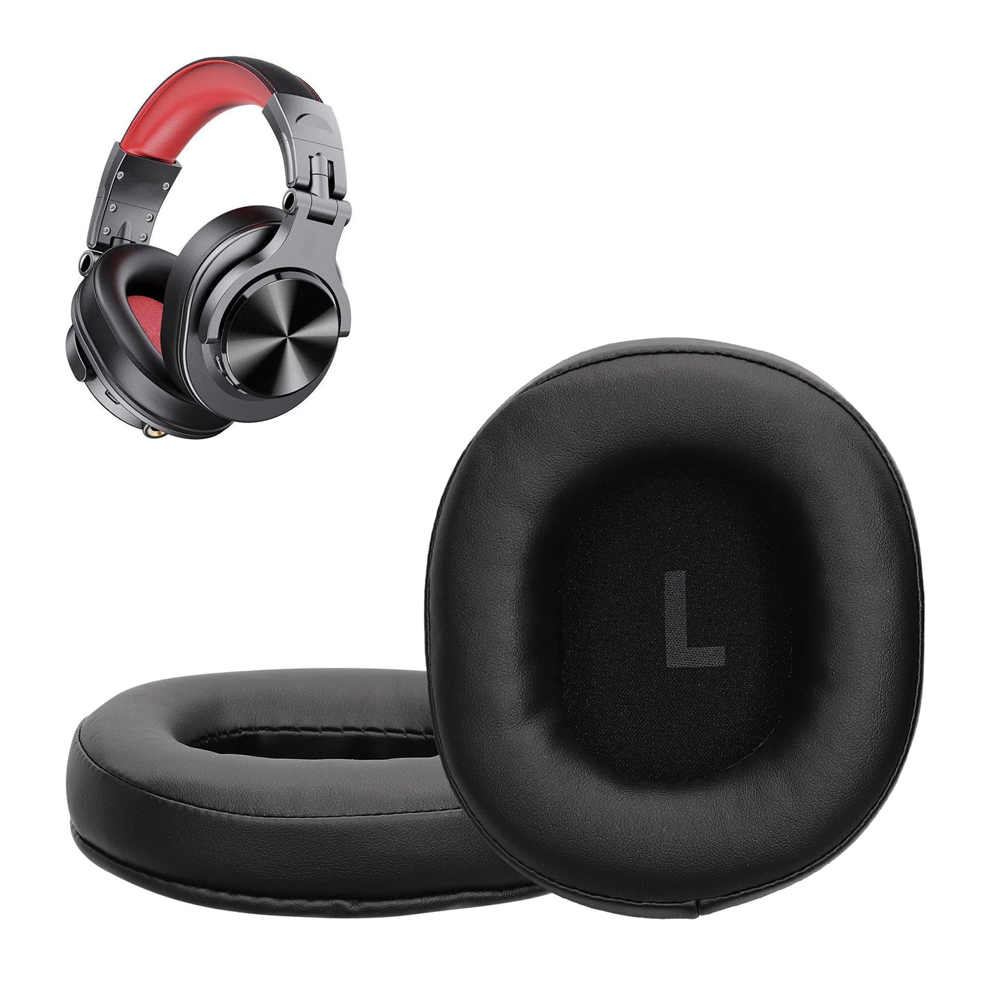 kwmobile 2x Ohr Polster für OneOdio A70 Ohrpolster - Ersatz Ohrpolster - Kopfhörer Ersatzteile - Kopfhörer Ersatzpolster für Over Ear Headphones Schwarz  