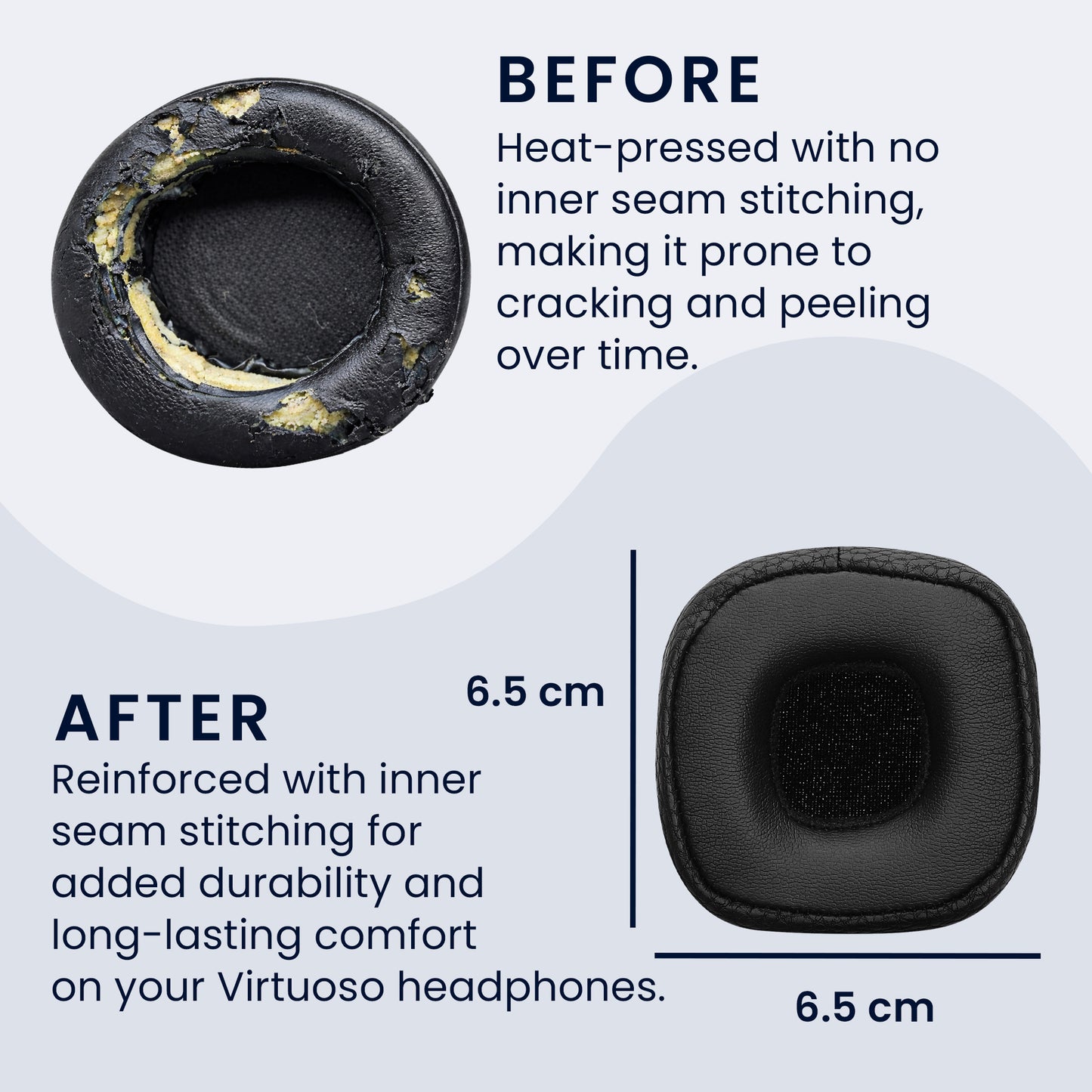kwmobile Ear Pads for Marshall Major III / Major 3 Ear Cushions Replacement Ear Pads Headphone Spare Parts Headphone Replacement Cushions Over Ear Headphones