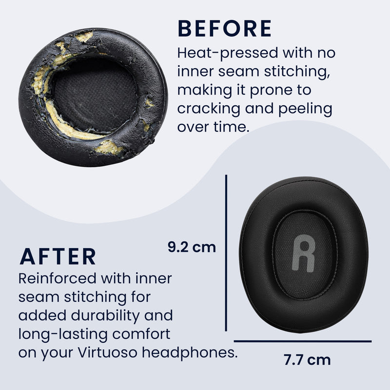 kwmobile Ear Pads for JBL Tune T760NC / T750BTNC / T710BT / T700BT Ear Cushion Replacement Parts Over Ear Headphones