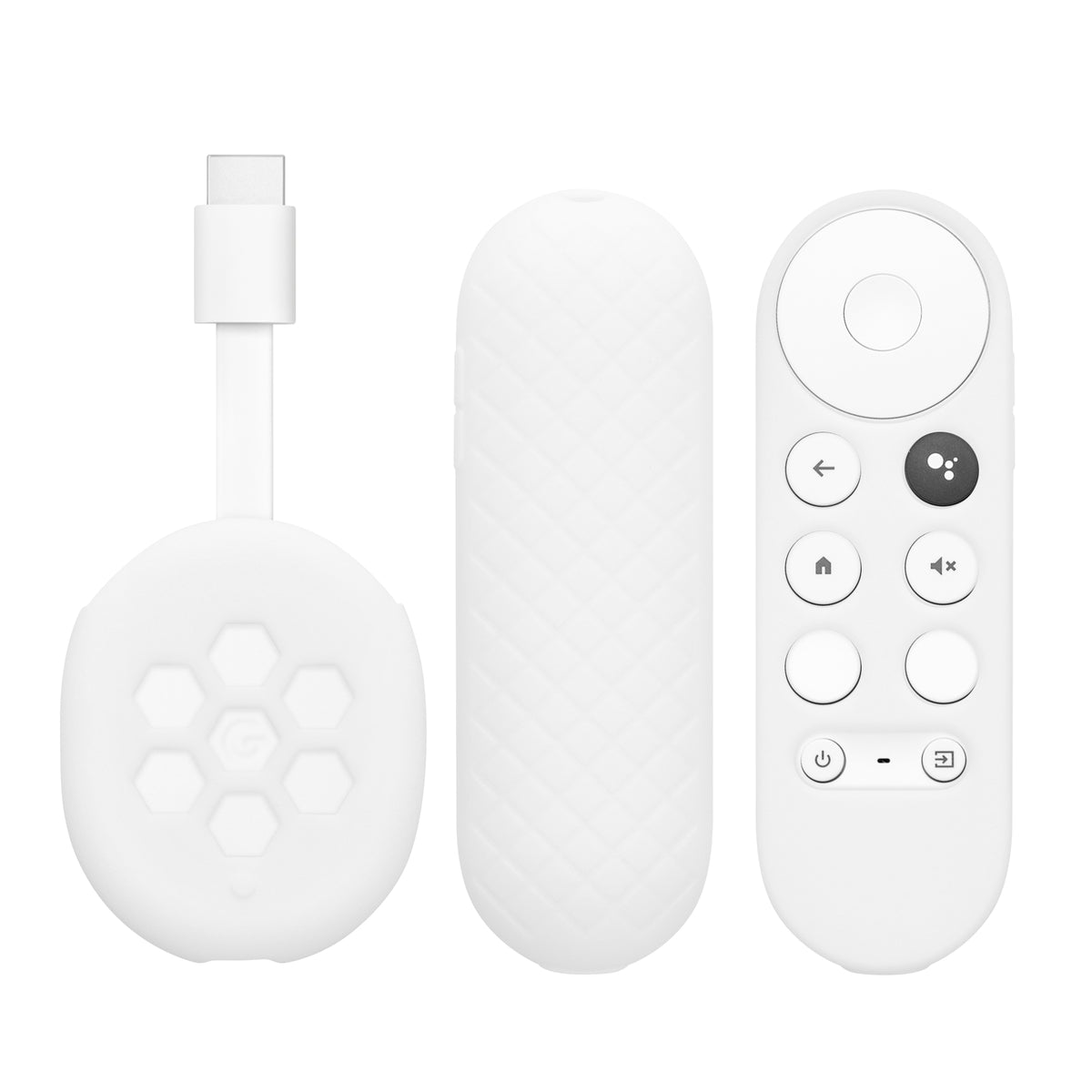 2x Silicone Case for Google Chromecast 2020 4K (not for New-Generation) Remote Control and Streaming Device