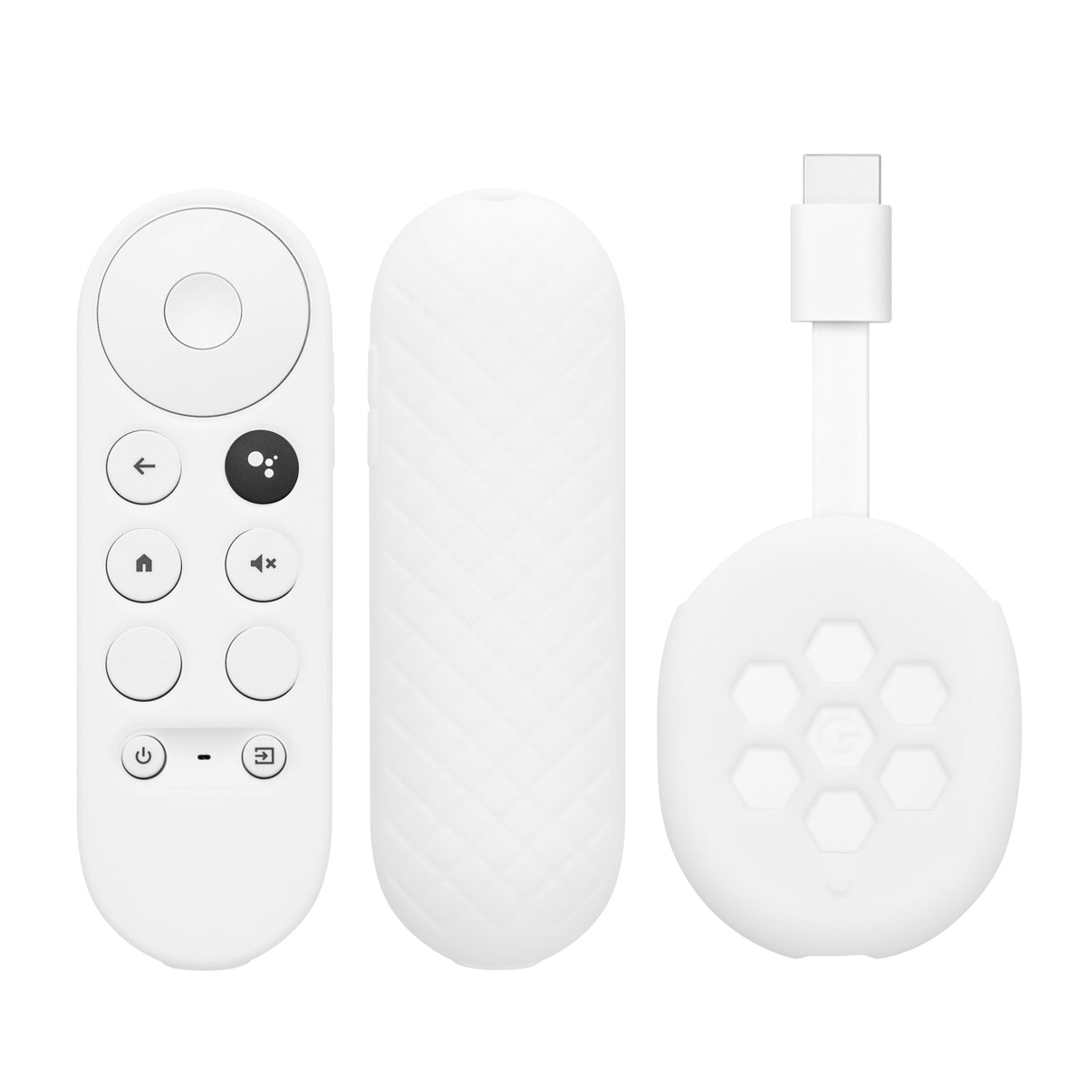 2x Silicone Case for Google Chromecast 2020 4K (not for New-Generation) Remote Control and Streaming Device