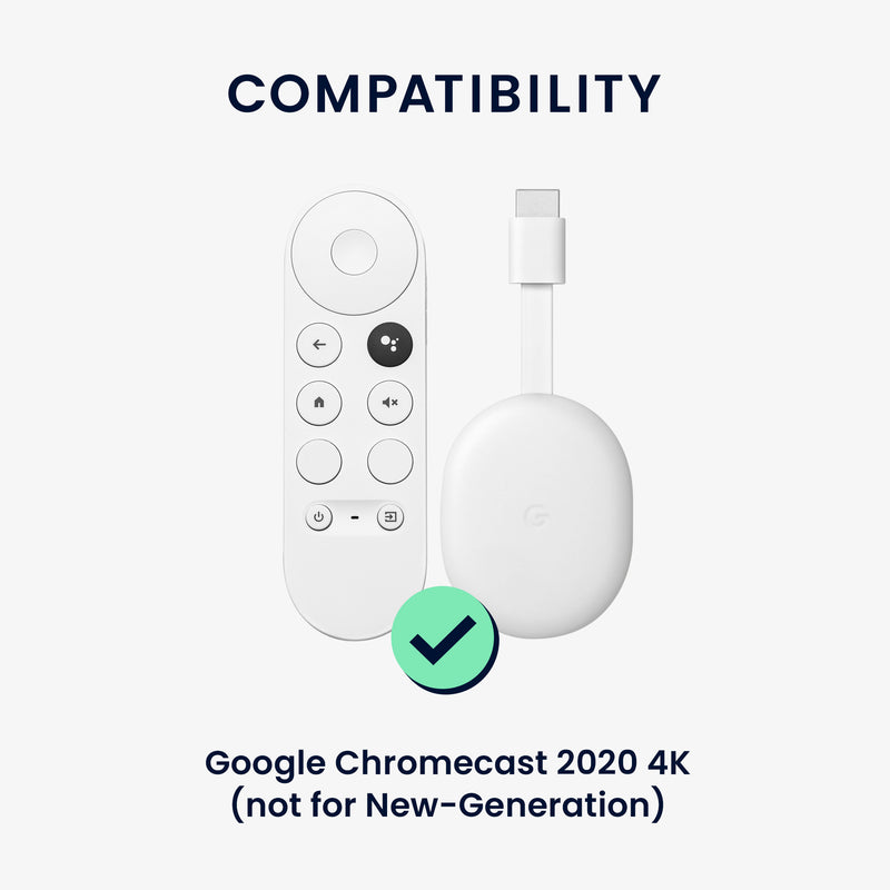 2x Silicone Case for Google Chromecast 2020 4K (not for New-Generation) Remote Control and Streaming Device