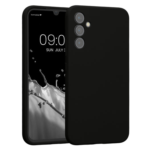 kwmobile Hülle kompatibel mit Samsung Galaxy A34 5G - Hülle Silikon gummiert - Handyhülle - Handy Case in Schwarz Schwarz  