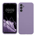 kwmobile Handyhülle für Samsung Galaxy A14 5G Hülle - Case Silikon - Kabelloses Laden - Schutzhülle Cover in Veilchen Lila Veilchen Lila  