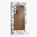 Samsung Galaxy A34 5G Shockproof Hard Case with TPU Bumper Walnut Wood