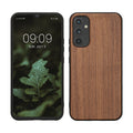Samsung Galaxy A34 5G Shockproof Hard Case with TPU Bumper Walnut Wood