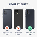 Rubberized Silicone Case with Camera Protection for Motorola Moto G73 5G in Petrol