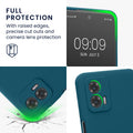 Rubberized Silicone Case with Camera Protection for Motorola Moto G73 5G in Petrol