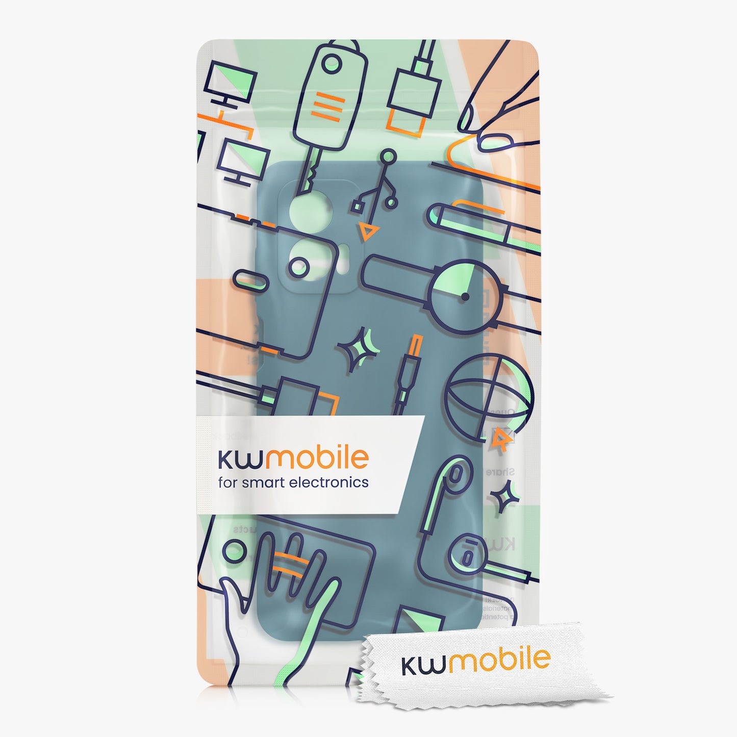 Rubberized Silicone Case with Camera Protection for Motorola Moto G73 5G in Petrol