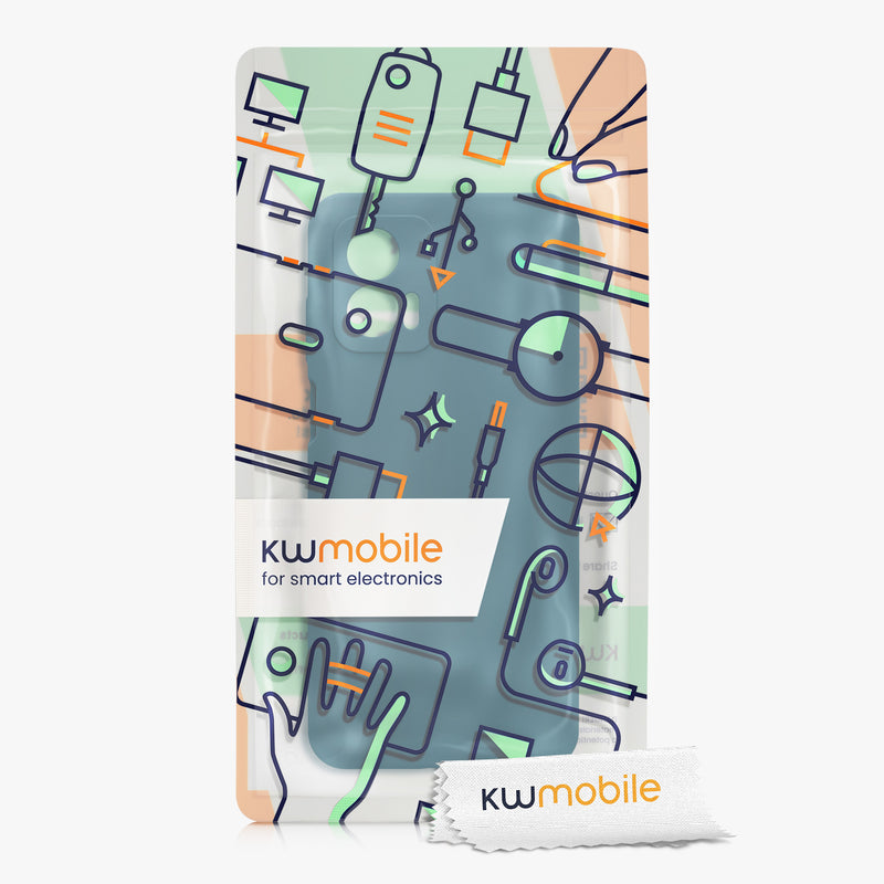 Rubberized Silicone Case with Camera Protection for Motorola Moto G73 5G in Petrol