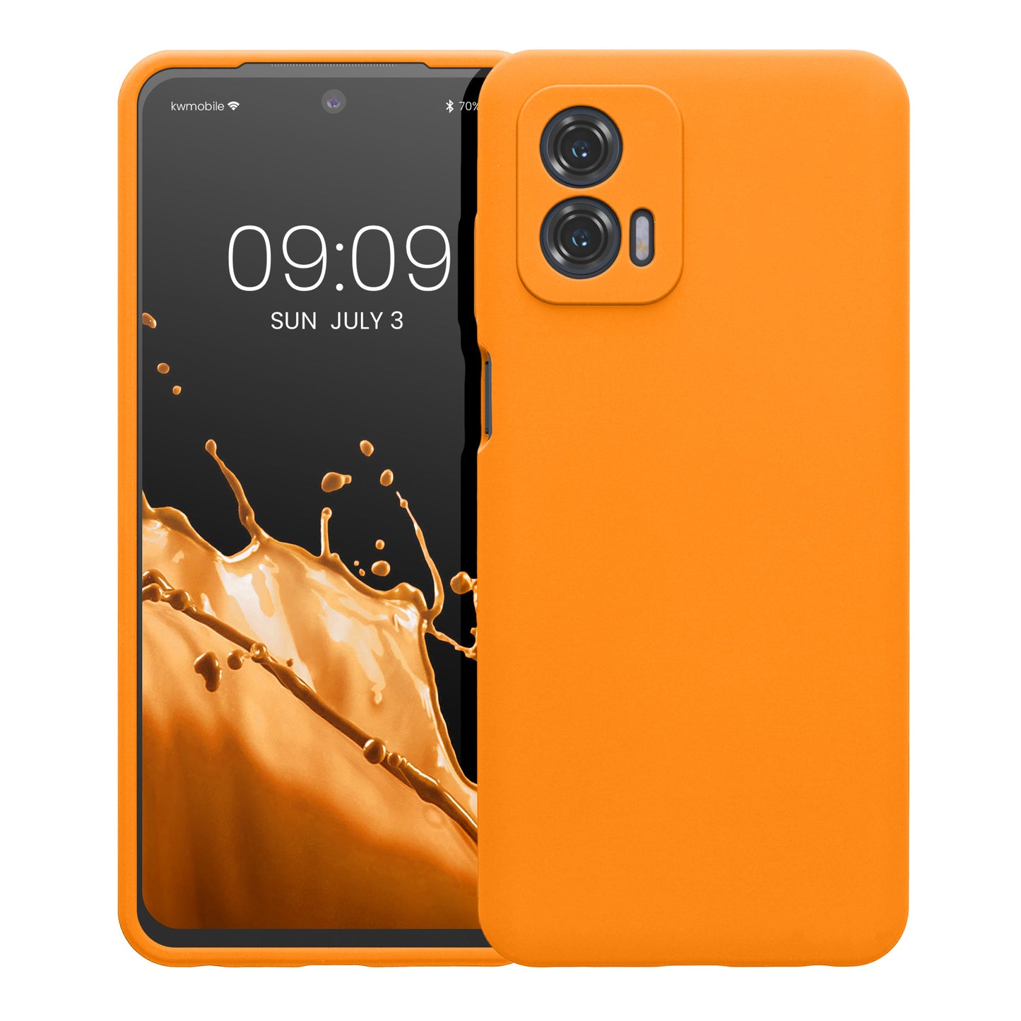 Rubberized Silicone Case with Camera Protection for Motorola Moto G73 5G in Petrol