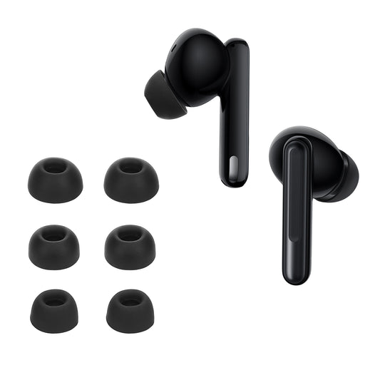 kwmobile 6x Silikonaufsätze für Oppo Enco Free2 / Enco Free 2i / Enco X - Ersatz Ohrstöpsel in 3 Größen - Ear Tips für In-Ear Kopfhörer - Zubehör Ersatzpolster in Schwarz Schwarz  