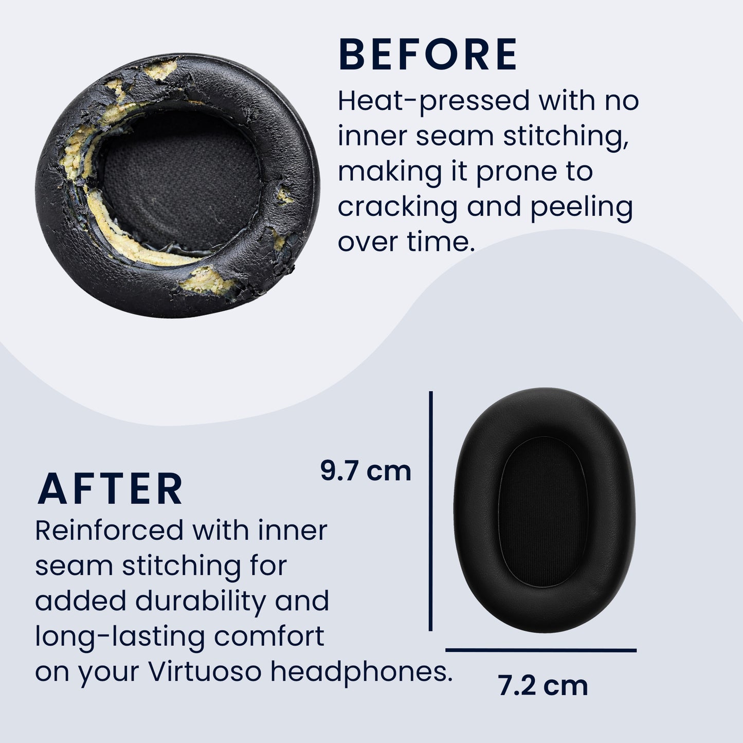 kwmobile Ear Pads for Jabra Elite 85h Earpads Replacement Ear Pads Headphone Spare Parts Headphone Replacement Pads for Over-Ear Headphones