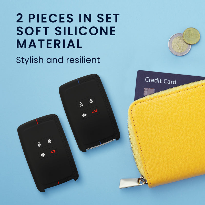 Renault 4-Button Smartkey (Keyless Go only) Silicone Car Key Cover